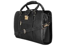 stylsak, Unisex leather briefcase bag men with genuine leather handmade product picture