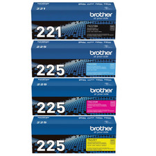 Genuine Brother TN-221BK TN-225 CMY Toner Cartridge Set New Sealed Box picture