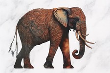 2in1 Elephant Pattern Rubberized Hard Cut Out Case Key Cover MacBook Pro 13 picture