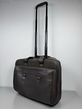 Solo Macdougal Rolling Laptop Case 14x18x7 Brown Luggage Travel Bag Overnight picture