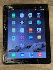 Apple iPad 4th Gen. 16GB, Wi-Fi + Cellular (Verizon), 9.7in - Black *CRACKED* picture