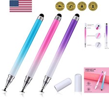Universal 2-in-1 Stylus for All Touch Devices - 3 Pack with Disc & Silicone Tips picture