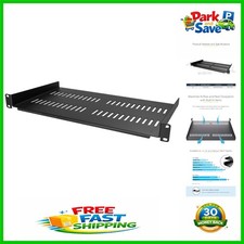 1U Vented Rack Shelf - Durable Alloy Steel for 19