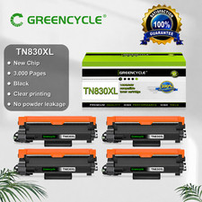 4PK TN830XL Black Toner Cartridge 3000 Pages Each for HL-L2460DW L2480DW L2400D picture
