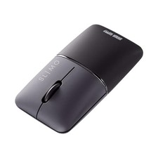Sanwa Supply SLIMO Silent Bluetooth Blue LED Mouse Slim Black MA-BBS310BK picture