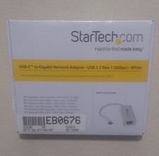 NEW LAN RJ45 StarTech.com US1GC30W USB-C to Gigabit Network Adapter White picture
