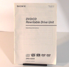 SONY DVD/CD REWRITABLE DRIVE UNIT DRU-820A OPERATING INSTRUCTIONS picture