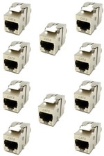 10x PCS CAT8 Shielded Keystone Insert RJ45 Ethernet Network Jack Extender 40Gbps picture