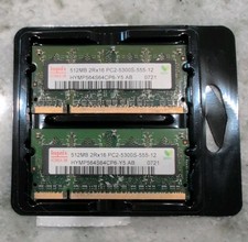 Hynix Laptop Apple Ram Memory Sticks (2 X 512MB) 2RX16 PC2-5300S-555-12 0721 picture