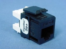 Leviton Black Quickport Cat 5e+ Jack Cat5e RJ45 Category 5e+ 5G110-RE5 picture