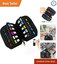 20-Slot Neoprene Flash Drive Organizer with Labeling Sheet for Easy Access picture