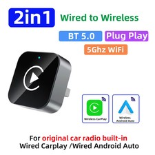 New 2026 2IN1 Wireless CarPlay Android Auto Wireless Adapter 5Ghz WiFi Type picture