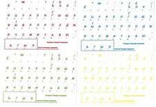 Ukrainian Transparent Keyboard Laptop Computer Letters Cyrillic Stickers picture