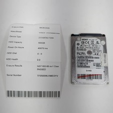 HGST Hitachi Laptop Hard Drive 500GB 2.5