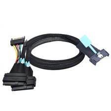 Slimline SAS MCIO 8i 74P To 2XSFF 8639+15P Server Data Transmission Cable New picture