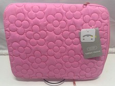 Heyday Pink Floral Quilted Tablet Sleeve Case Fits Tablets Up to 12.9