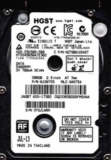 HGST HTS545050A7E362 pn: 0J38755 mlc: DA5754 apple 655-1730D 500GB 2.5 SATA 7426 picture