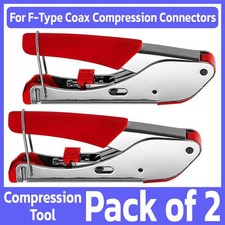 2 Pack Compression Tool for F-Type Coaxial Connector RG6 RG59 Coax Cable w/ Lock picture