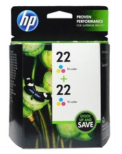 HP 22/CC580FN Color 2 Pack Ink Cartridge - New in Box picture