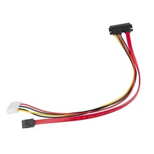1X SATA Combo Cable Internal Desktop PC HDD DVD Drive 22pin Data 4pin Power Wire picture