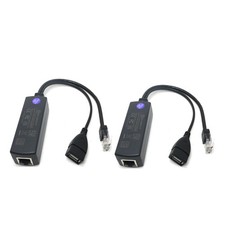2pcs 48V to 5V 2.4A USB Active PoE Splitter for IP Camera Raspberry Pi 4/3B+  picture