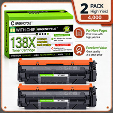 2 Pack 138X W1380X Black Toner with New Chip for HP 3001dw 3001fdw MFP 3101fdw picture