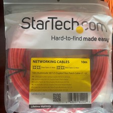 Three StarTech 50FIBLCLC10 New 10m Multimode 50/125 Duplex Fiber Cable picture