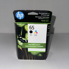 HP #65 2pack Combo Ink Cartridges 65 Black and Color NEW GENUINE picture