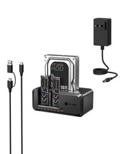 M.2 NVMe and SATA SSD HDD Docking Station USB-C 10Gbps 3 Bay picture