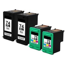 4p 74XL 75XL Black & Color Ink Cartridge fit for HP Officejet J6413 J6415 J6488 picture