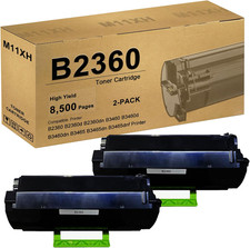 Chip 2-Pack Black B2360 Toner Cartridges Dell Hoieayton Replacement picture