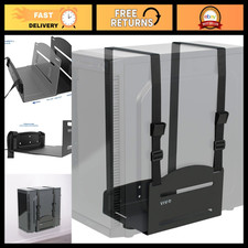Universal Black PC Wall Mount with Straps - Adjustable, Space-Saving Design picture
