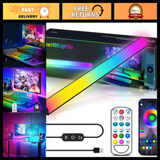 RGB Monitor Light Bar - Dimmable LED Desk Lamp with Dynamic Rainbow Effects, Rem picture