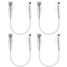 4PCS Cat6A Ethernet Cable, Snagless Short Shielded Network Cable, White (20 c... picture