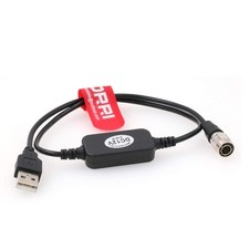 DRRI 12v 4pin Male Hirose to USB Power Cable for Zoom F4/F8, MacBook Air M1 picture