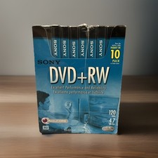 Factory Sealed 10 Pack Of Blank Sony DVD + RW 120 Mins 4.7 GB  picture