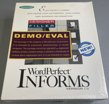 New Box 1993 WordPerfect Informs Version 1.0 Windows Demo Eval Software NOS SEAL picture