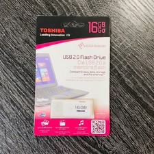 New Toshiba TransMemory 16GB USB 2.0 Flash Drive White PC Mac PFU016U 1ACW  picture