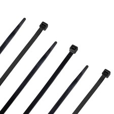 NavePoint 16 Inch Nylon Black Cable Ties 50 Lbs  100 Pack picture
