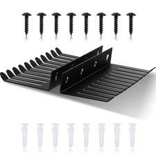 2 PCS Cable Hanger Wall Mount 10 Slots Cord Rack Fits 59mm Black Organizer picture