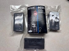 Lot of 3 Genuine Epson 802XL Black High-Capacity Ink Cartridges Sealed Exp 09/22 picture