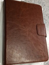 Arae Brown Leather Case iPad Mini 4 Holder With Pockets picture