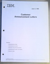 IBM Customer Announcement  Letters June 5, 1990 - Cooperative Software, PS/2 etc picture