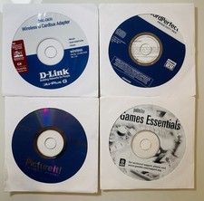 Lot of 4 CD - Microsoft Picture It WordPerfect D-Link Building Games Essentials picture