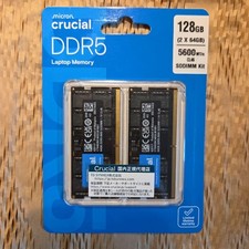Crucial DDR5-5600 128GB (64GBx2) SODIMM Laptop Memory Kit Unopened picture