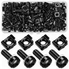 110 Pcs M6 x 20mm Rack Mount Screws Cage Nuts Server Cabinet Hardware picture