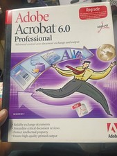 Vintage Adobe Acrobat 6.0 Professional Upgrade Box Set Big Box Software picture