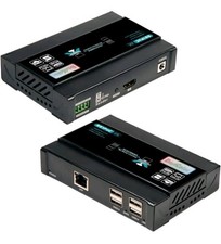Basicolor 4K60Hz HDMI KVM USB Extender Over Cat6 196Ft Plug&Play 4xUSB2.0 Read picture