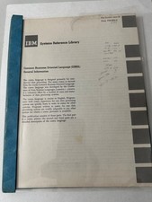 IBM SYSTEMS REFERENCE LIBRARY Original COBOL Gen Information USER’S  GUIDE- 1961 picture