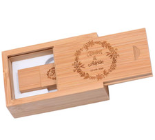 Custom Logo Wood Box USB2.0 Flash Drives 32GB 64GB 128GB Pen Drive Memory Stick picture